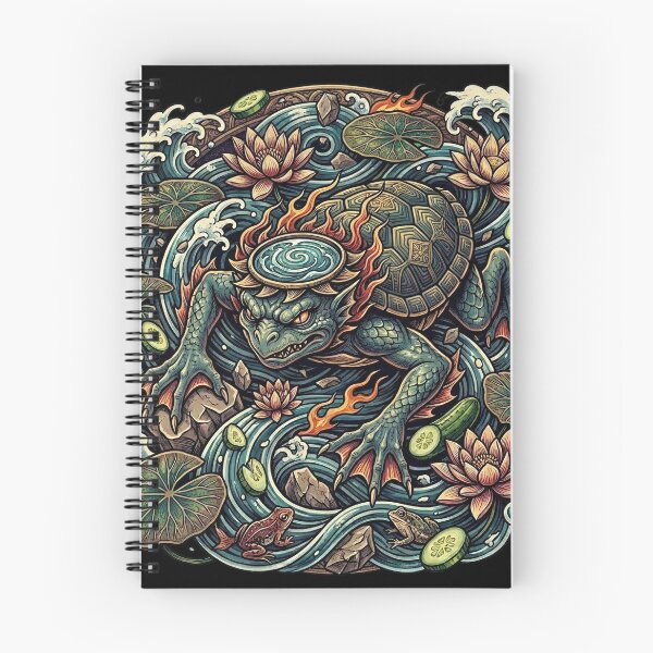 Item preview, Detailed Japanese Kappa Yokai Traditional Tattoo Style Art designed and sold by UltimateJapan.