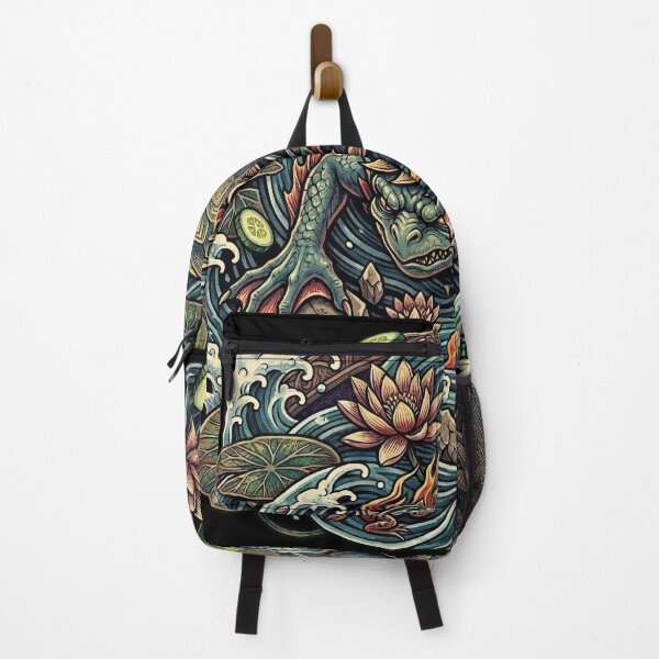 Item preview, Detailed Japanese Kappa Yokai Traditional Tattoo Style Art designed and sold by UltimateJapan.
