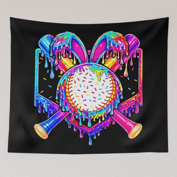 Item preview, Drippy Easter Bunny Baseball Graphic Colorful Splash Style designed and sold by miaa-artistshop.