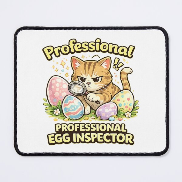 Item preview, Professional Egg Inspector Funny Easter Cat Design designed and sold by StyleLap.