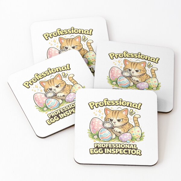 Item preview, Professional Egg Inspector Funny Easter Cat Design designed and sold by StyleLap.