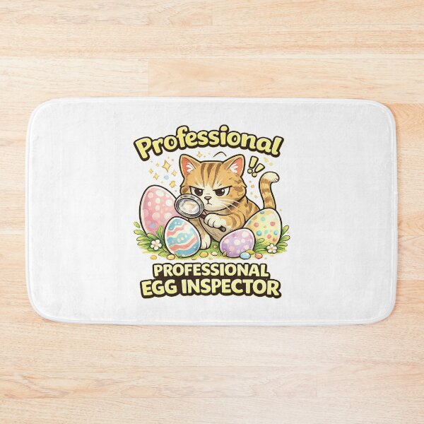 Item preview, Professional Egg Inspector Funny Easter Cat Design designed and sold by StyleLap.