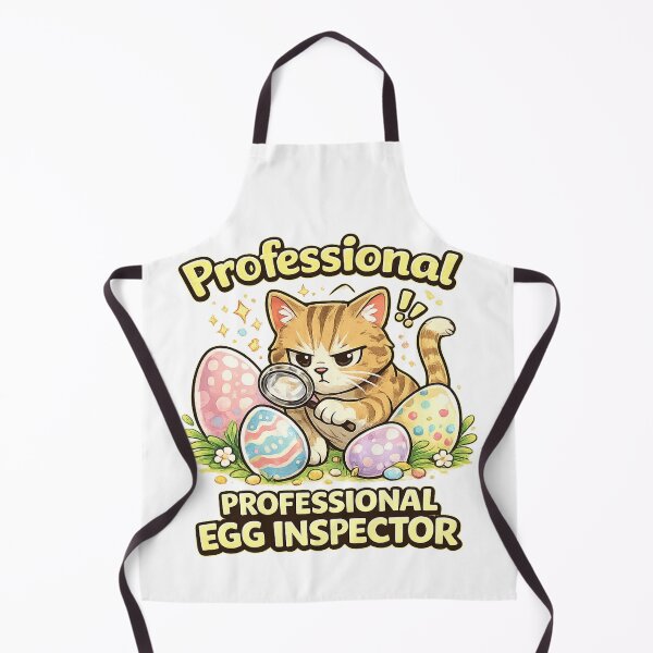 Item preview, Professional Egg Inspector Funny Easter Cat Design designed and sold by StyleLap.