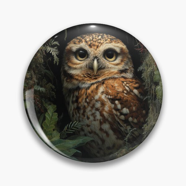 Item preview, Ancient Jungle Forest Owl in Silent Watch designed and sold by Erika Kaisersot.