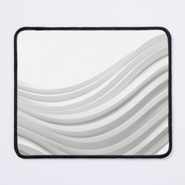 Item preview, White-Grey Wavy Texture on White Background – Minimal Abstract Surface designed and sold by EmeraldeaArt.