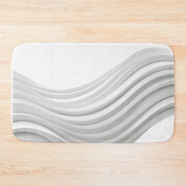Item preview, White-Grey Wavy Texture on White Background – Minimal Abstract Surface designed and sold by EmeraldeaArt.