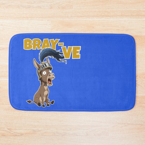 Item preview, Bray-ve Knight Donkey Funny Animal Pun designed and sold by CloudyCatArt.