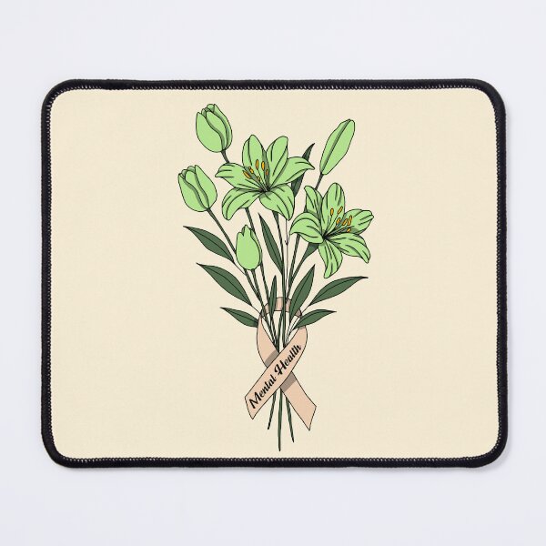Item preview, Minimalistic mental health flowers designed and sold by Pamelarts.