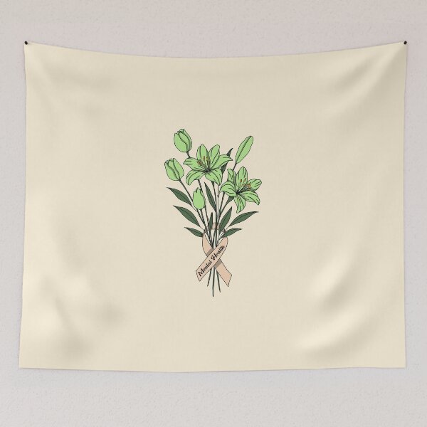 Item preview, Minimalistic mental health flowers designed and sold by Pamelarts.