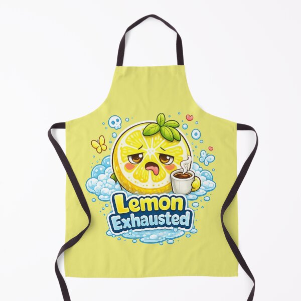 Aperçu de l'œuvre Lemon Exhausted – Citron fatigué kawaii | Cute Exhausted Lemon Kawaii Design créée et vendue par apanoracar.