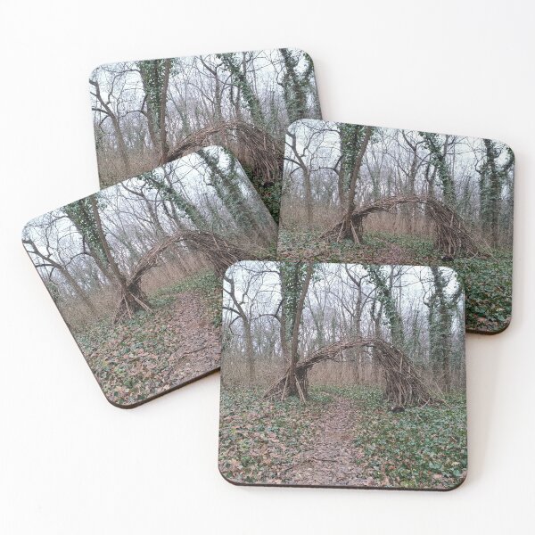 Item preview, Forest Path with Handmade Arch of Twigs and Branches designed and sold by EmeraldeaArt.