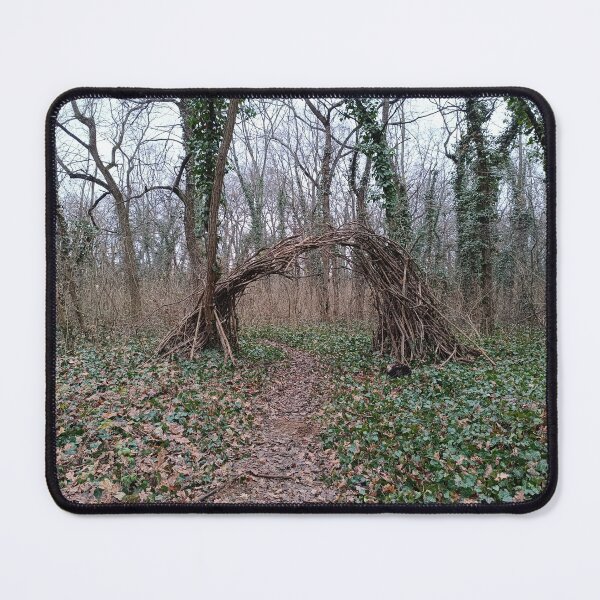 Item preview, Forest Path with Handmade Arch of Twigs and Branches designed and sold by EmeraldeaArt.