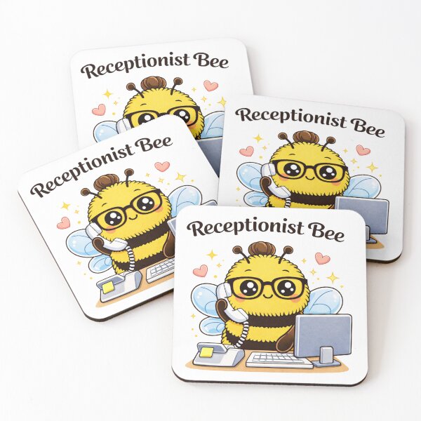 Item preview, Receptionist Bee Funny Office Job Gift designed and sold by PurpleJelly.