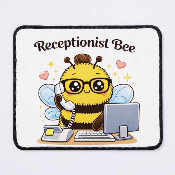 Item preview, Receptionist Bee Funny Office Job Gift designed and sold by PurpleJelly.