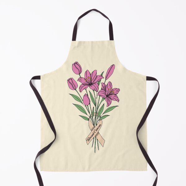 Item preview, Minimalistic breast cancer flowers designed and sold by Pamelarts.