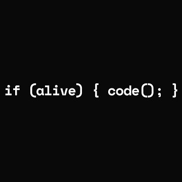Artwork thumbnail,  If Alive Code Programmer Humor Print by Code  Monkeys
