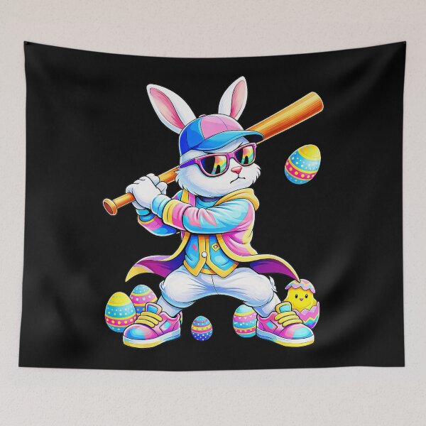 Item preview, Easter Bunny Baseball Tie Dye Funny Rabbit Batter designed and sold by miaa-artistshop.