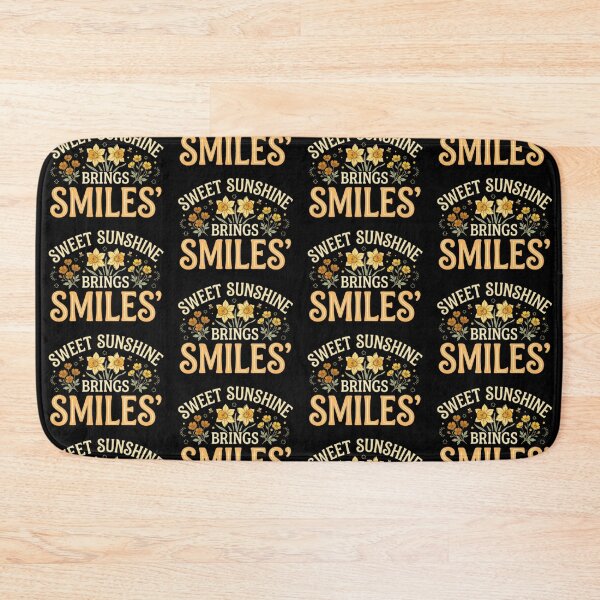 Item preview, Sweet Sunshine Brings Smiles – Floral Quote Design designed and sold by Dogandesighn.