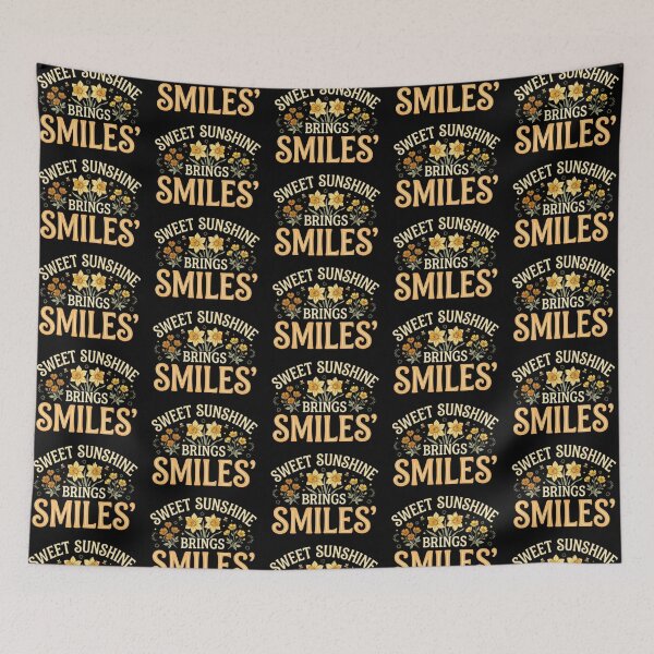 Item preview, Sweet Sunshine Brings Smiles – Floral Quote Design designed and sold by Dogandesighn.