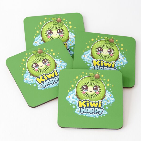 Artikelvorschau, Kiwi Happy – Fröhlicher Kawaii-Kiwi | Niedliches Kawaii-Design entworfen und verkauft von apanoracar.