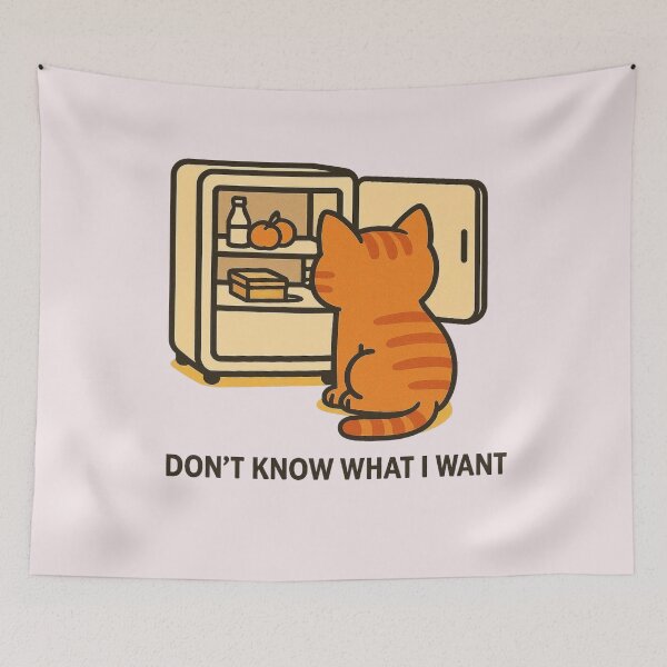 Item preview, Don't Know What I Want Cat designed and sold by Aloloco.