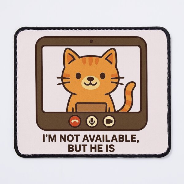 Item preview, I'm Not Available, But He Is Cat designed and sold by Aloloco.