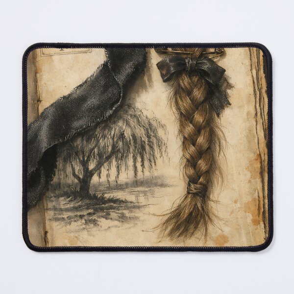 Item preview, Mourning Ribbon Marker - Victorian Journal designed and sold by bapupa.