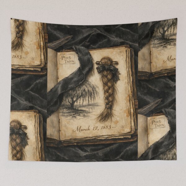 Item preview, Mourning Ribbon Marker - Victorian Journal designed and sold by bapupa.