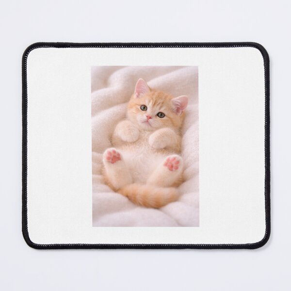 Item preview, Tiny Ginger Kitten with Pink Paw Beans designed and sold by LovelyCatGalaxy.