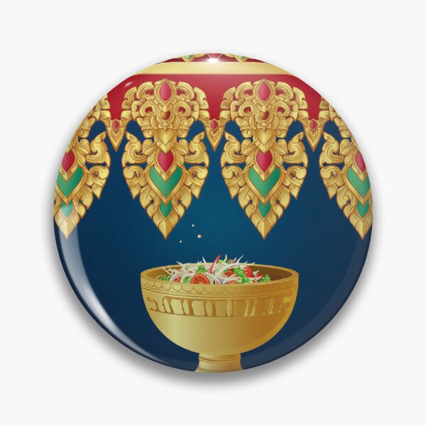 Item preview, Som Tam in Golden Mortar Illustration designed and sold by lnvs.