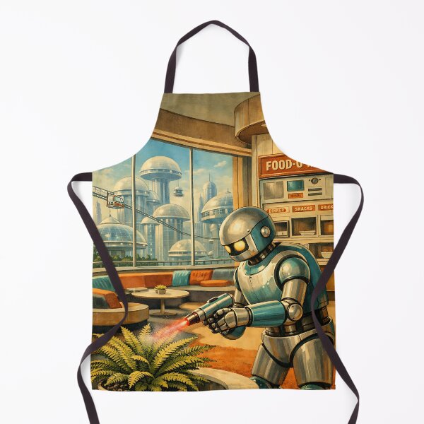 Item preview, The Domestic Robot-Butler - 50s Retrofuturism designed and sold by bapupa.