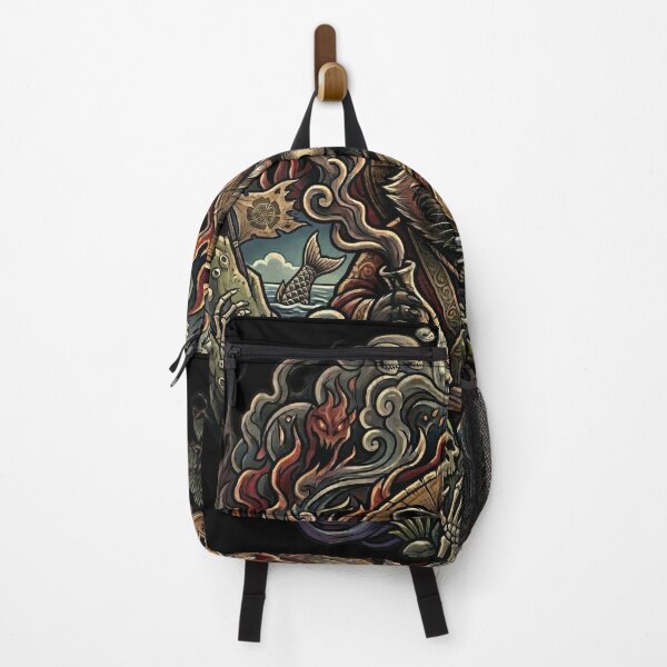 Item preview, Dark Japanese Tanuki Yokai Skull Traditional Tattoo Style Art designed and sold by UltimateJapan.