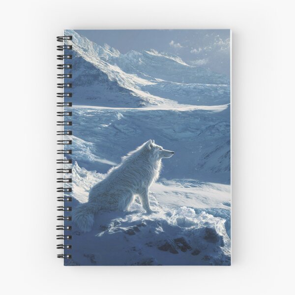Item preview, Majestic White Wolf Snowy Mountain Winter Scene designed and sold by NicolasGlowArt.