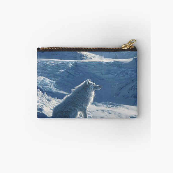 Item preview, Majestic White Wolf Snowy Mountain Winter Scene designed and sold by NicolasGlowArt.
