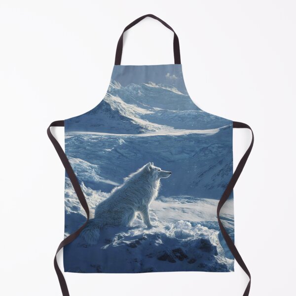 Item preview, Majestic White Wolf Snowy Mountain Winter Scene designed and sold by NicolasGlowArt.