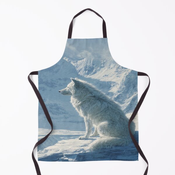 Item preview, Majestic Arctic Wolf Snowy Mountain Wilderness designed and sold by NicolasGlowArt.