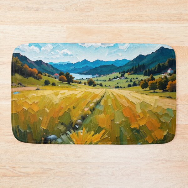 Item preview, green and yellow mountain field designed and sold by ArDi9168.