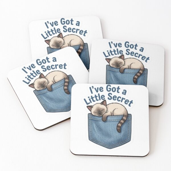 Item preview, I've Got a Little Secret Cat in Pocket Cute Sticker designed and sold by Velora Design .