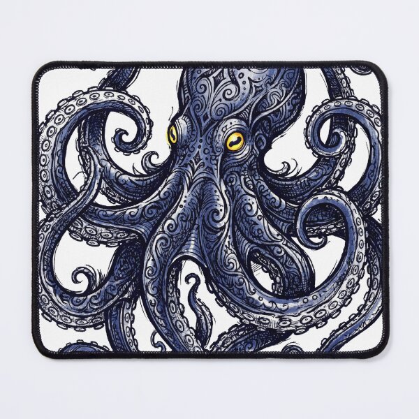 Item preview, Ornate Octopus Ink Illustration - Detailed Nautical Sea Creature Mandala Design for Apparel and Decor designed and sold by seven things shop.