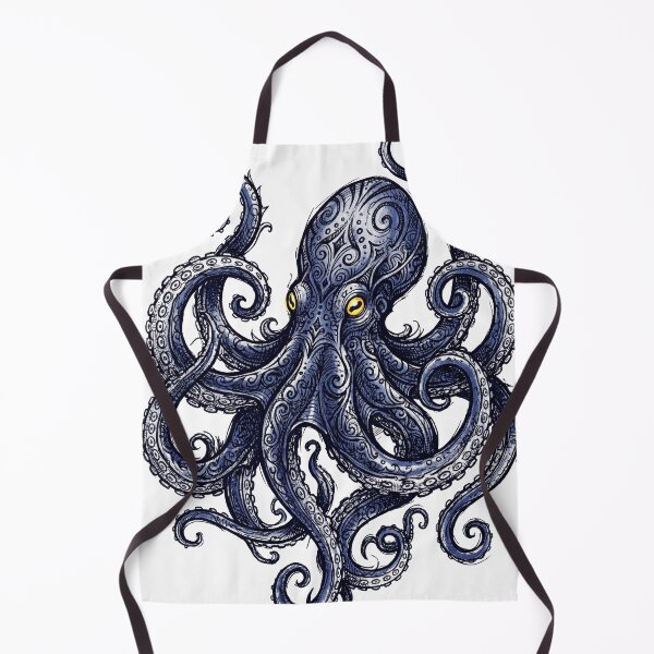 Item preview, Ornate Octopus Ink Illustration - Detailed Nautical Sea Creature Mandala Design for Apparel and Decor designed and sold by seven things shop.