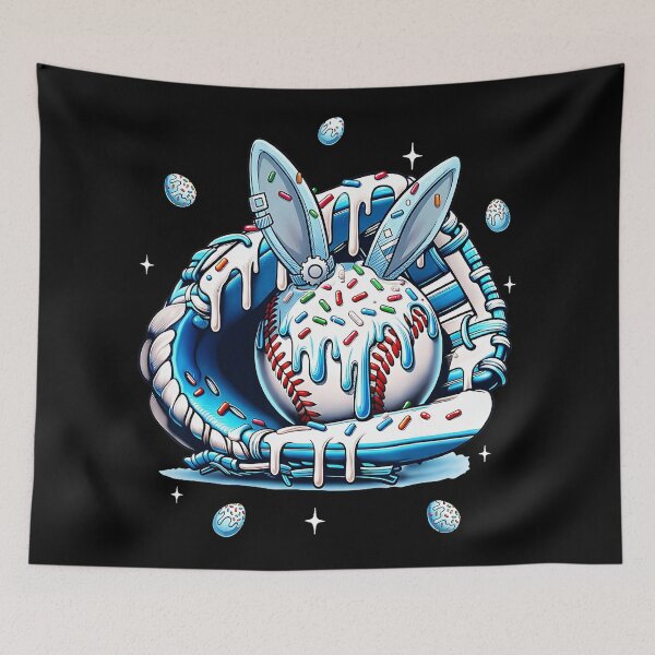 Item preview, Easter Baseball Bunny Drip Cosmic Space Style designed and sold by miaa-artistshop.