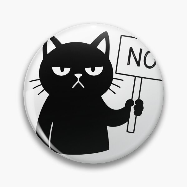 Item preview, Cat Lady Minimalist Funny Black Cat Says NO Veto designed and sold by ArtivioShop.