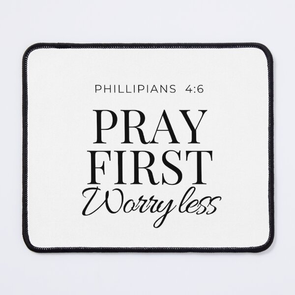 Item preview, Pray First Worry Less | Christian Faith Gift | Philippians 4:6 Inspired Design designed and sold by kindred Inks.