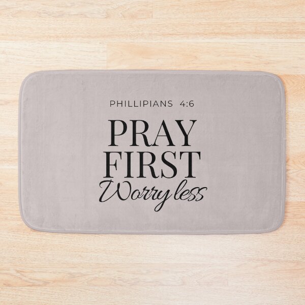 Item preview, Pray First Worry Less | Christian Faith Gift | Philippians 4:6 Inspired Design designed and sold by kindred Inks.