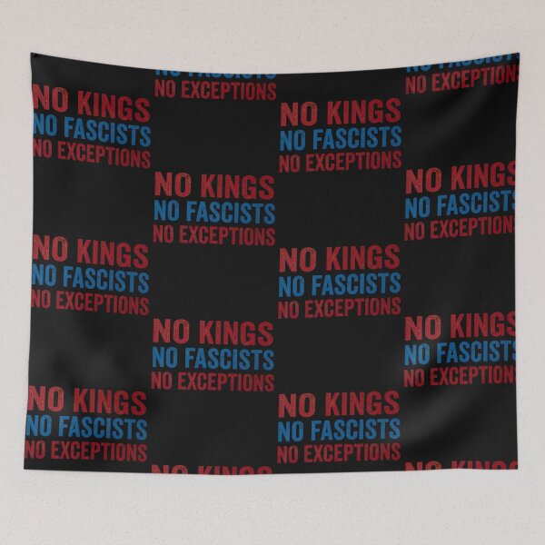 Item preview, No Kings No Fascists No Exceptions– Anti-Authoritarian T-shirt designed and sold by ViviWyco.