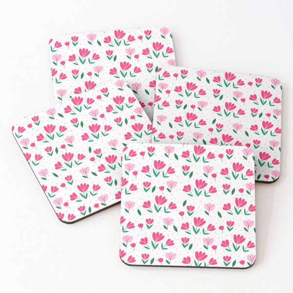 Item preview,  pink flowers on a white background designed and sold by burbura.