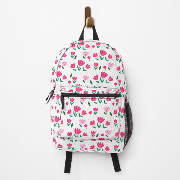 Item preview, pink flowers on a white background designed and sold by burbura.