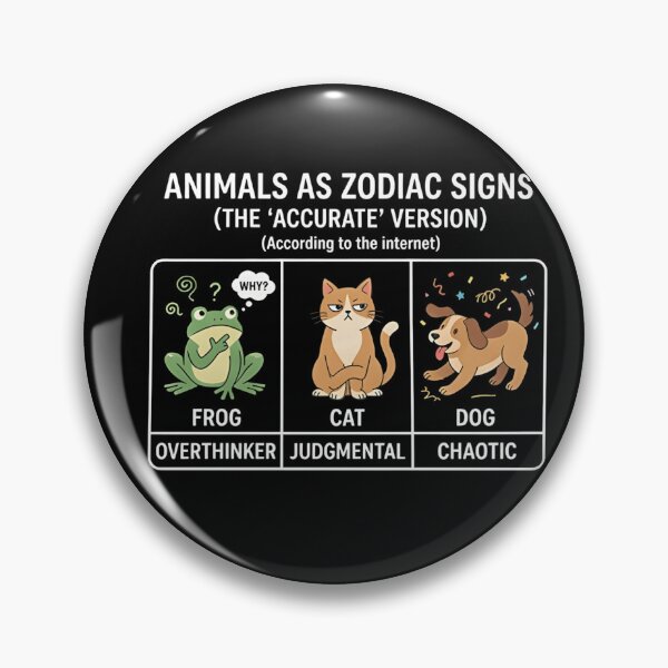 Artikelvorschau, Tier-als-Sternzeichen-Meme-Shirt – Chaotischer Hund, Urteilende Katze, Grüblerischer Frosch entworfen und verkauft von ZyxDes.