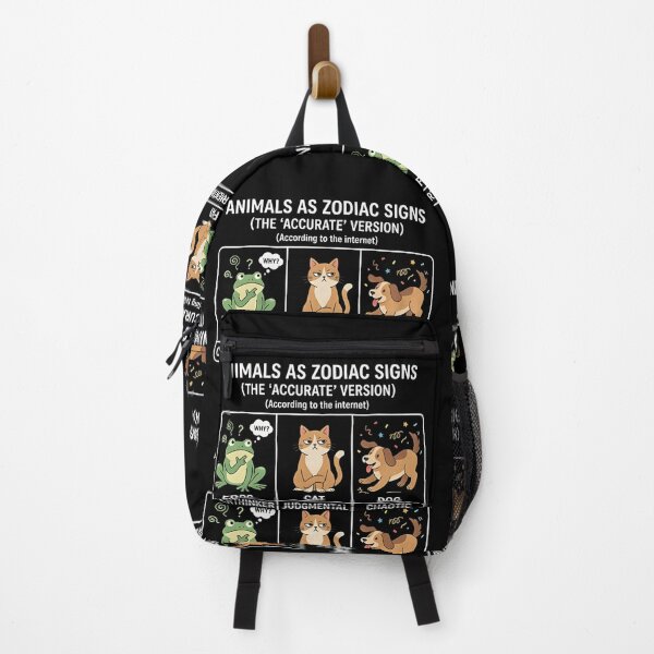 Item preview, Animals as Zodiac Meme Shirt – Chaotic Dog, Judgmental Cat, Overthinking Frog designed and sold by ZyxDes.