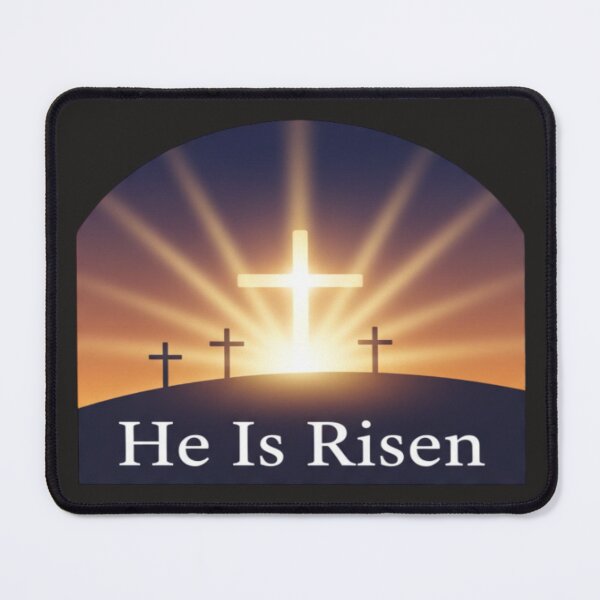 Item preview, He Is Risen Glowing Cross Sunrise designed and sold by PrintBreeze.